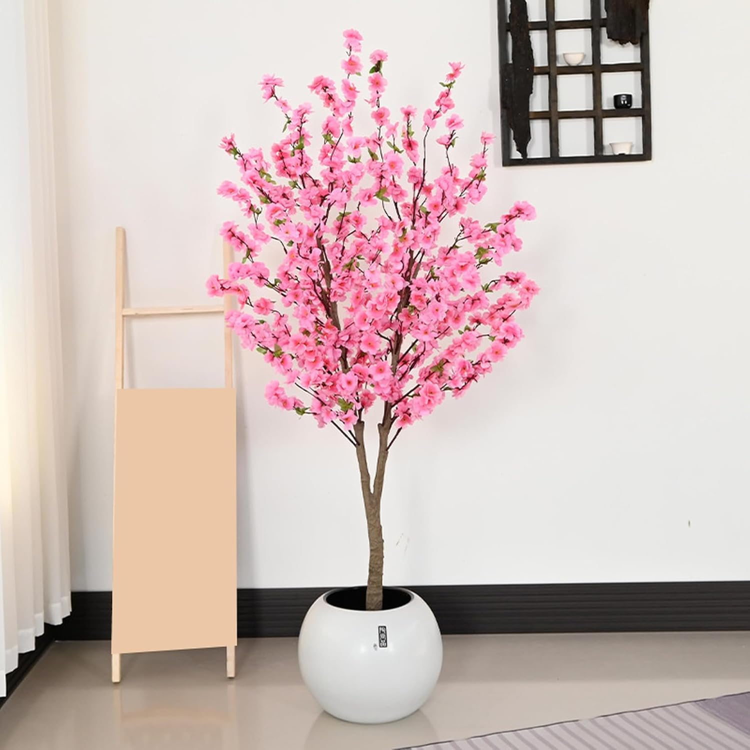 鉢植え 造花 桃の花 桃の木 人工観葉植物 フェイクグリーン 50cm インテリア飾り おしゃれ 癒し デコレーション ピンク色 枯れない 軽量 人工植物 本物そっくり お祝い ギフト プレゼント 自|Funny Life 店