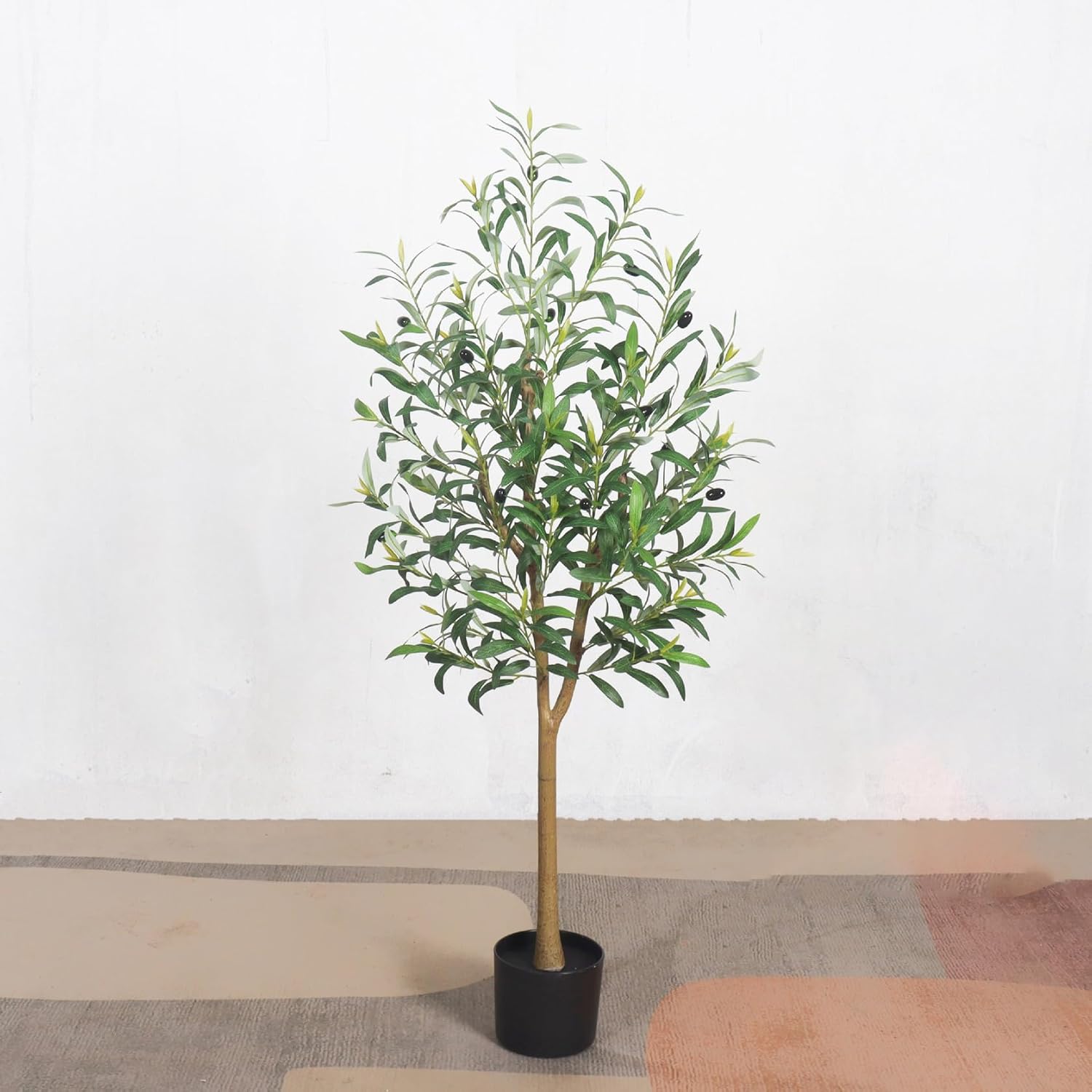人工観葉植物 オリーブ 造花 フェイクグリーン 人工観葉樹 インテリア 常緑樹 人工植物 フェイク 観葉植物 鉢植え リアルな枝葉 おしゃれ 180cm 枯れない 花粉/虫の心配なし 店舗用 部屋飾り｜Funny Life 店