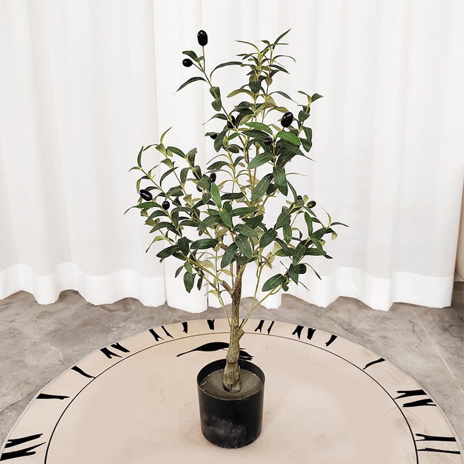 観葉植物 フェイクグリーン 大型 オリーブ 人工観葉植物 消臭 抗菌 おしゃれ リアル 鉢付き 室内 インテリア オフィス リビング 80cm 店舗 簡単世話いらず 水やり不要 花粉・虫害の心配なし|Funny Life 店