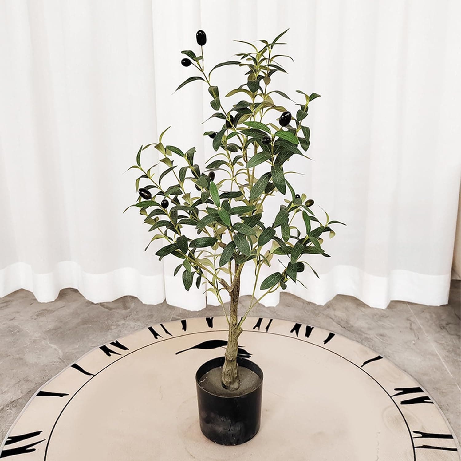 人工観葉植物 フェイクグリーン オリーブ 大型 造花 お手入れ不要 インテリア 屋外 フェイク植物 水やり不要 枯れない 盆栽植物 常緑樹 鉢植え 目隠し 一人暮らし 新築祝い 母の日 父の日 ギフト|Funny Life 店