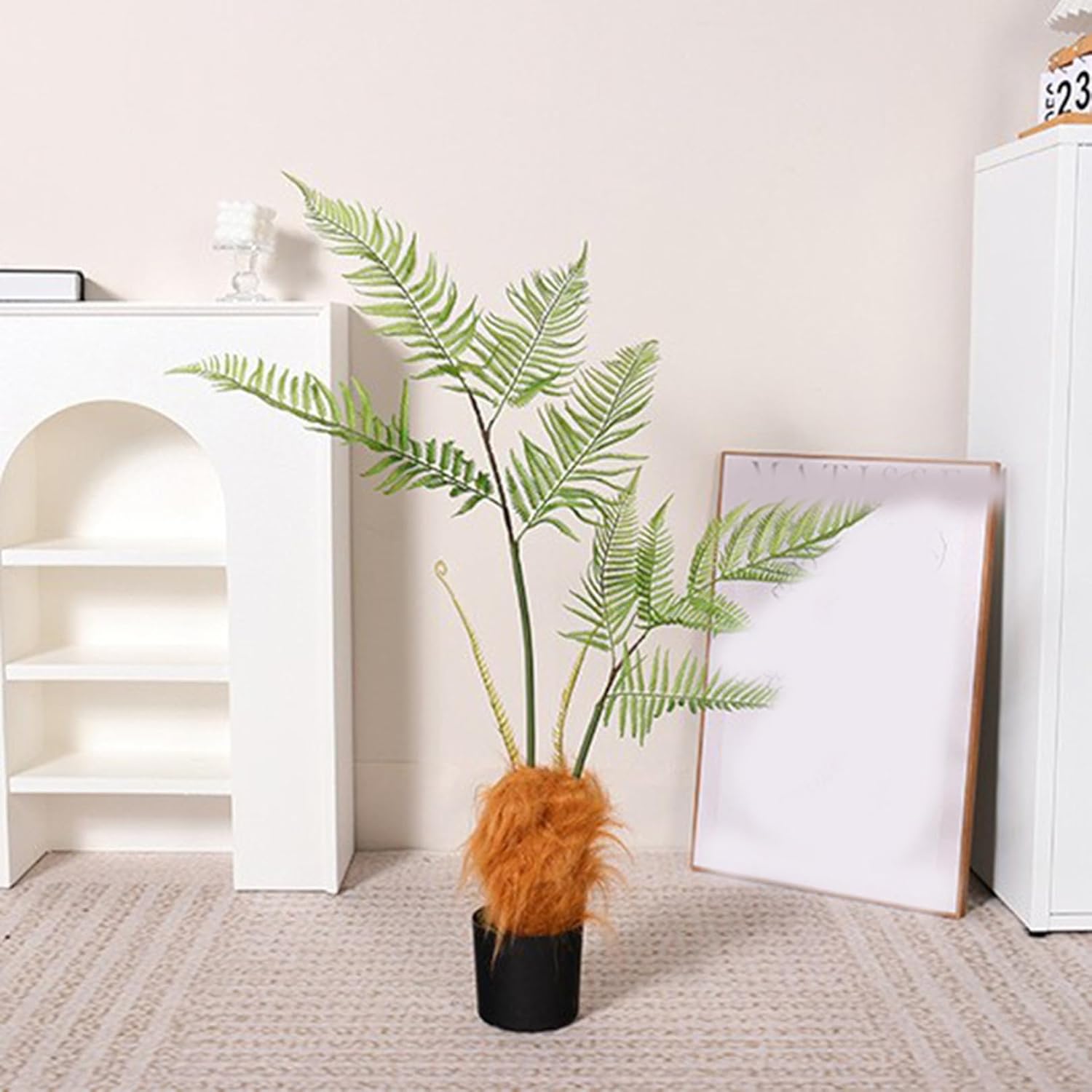 シダ植物 大型 フェイクグリーン 人工観葉植物 フェイクツリー リアルなフェイクグリーン植物 リアルな葉 ホームオフィス装飾 160cm 屋内用 屋外用 リビングルーム 新築祝い 開店祝い お手入れや|Funny Life 店