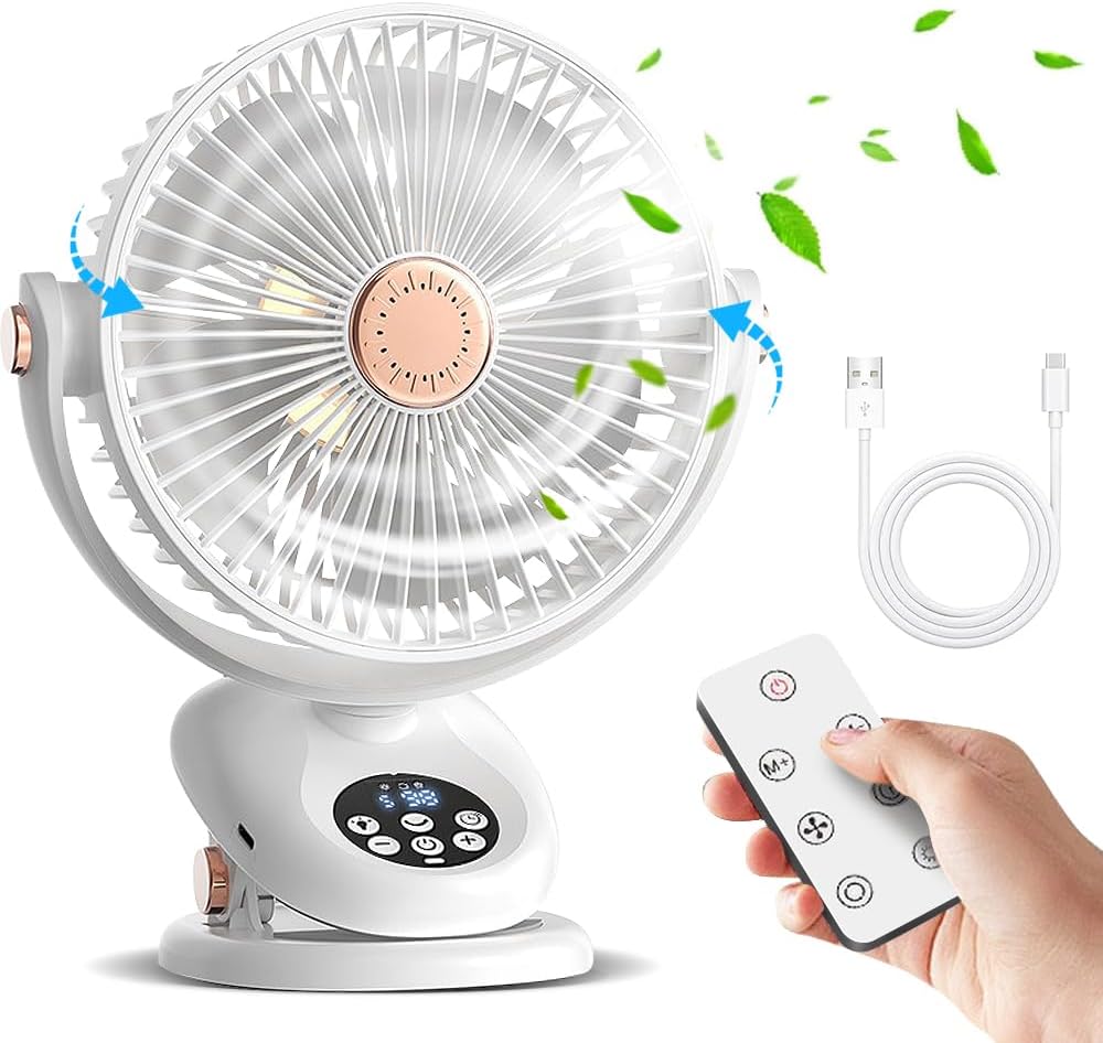 扇風機 自動首振り タイマー LEDライト付き 卓上扇風機 風量5段階調節 LCD残量・風量段階表示 リモコン アロマ対応 クリップ扇風機 壁掛け扇風機 せんぷうき 扇風機 静音 ファン 扇風機 小型