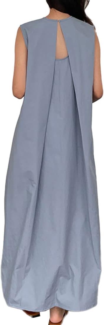 レディース バックレスワンピース ノースリーブワンピ ワンピース 夏ワンピ ロングワンピ ドレス ロングドレス サマードレス チュニック マキシ丈 可愛い ゆったり カジュアル 通学 着痩せ ins風 8,685円