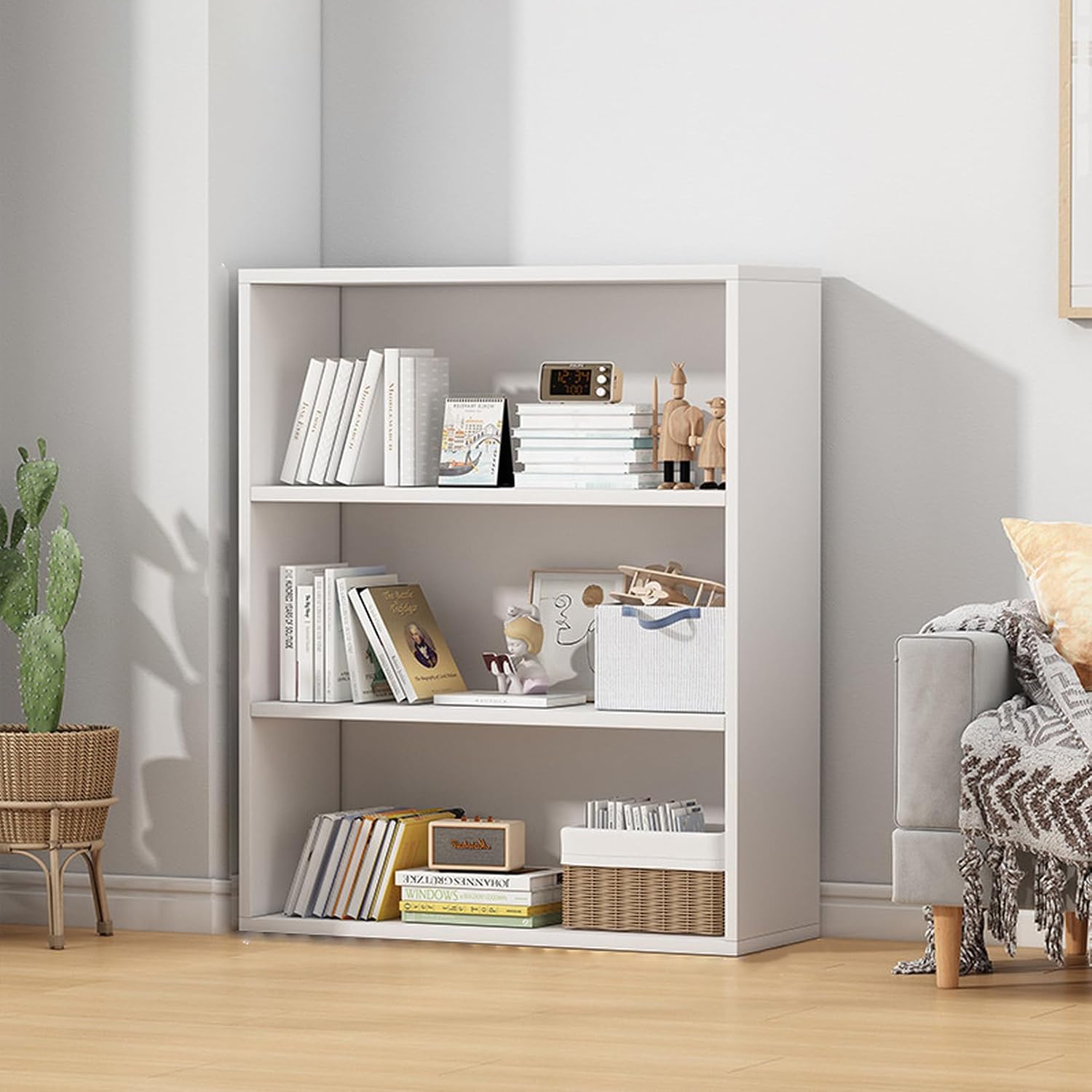 絵本棚 収納 おしゃれ スリム タイプ1 絵本収納 マガジンラック絵本ラック ロータイプ 書棚 木製 本棚 60*24*80.5 大容量 収納棚 オープンラック ラック 棚 収納ラック 省スペース 子｜Funny Life 店
