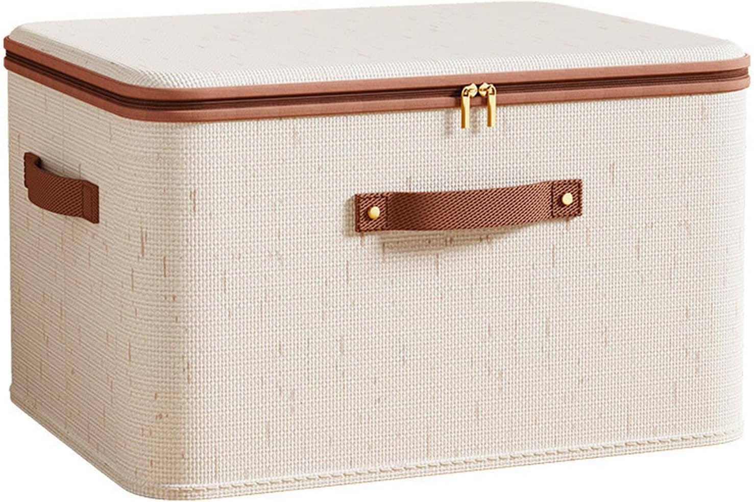 収納ボックス 衣類収納ケース ワードローブの整理 タイプ1 45*35*26 衣装ケース 収納ボックス おしゃれ 収納カゴ 布製 ジッパータイプ ハンドル付き 大容量 布製 ジッパータイプ ハンドル付｜Funny Life 店