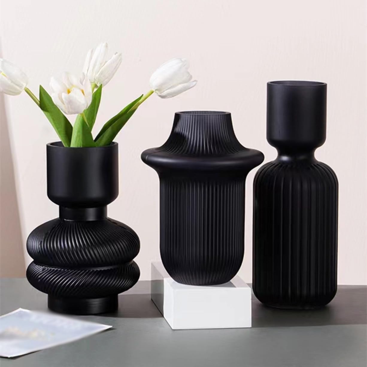置物 オブジェ F 花瓶 陶器 おしゃれ 大きい 花器 フラワーベース 花入れ アンティーク 花入れ 花入れ置物 インテリア 花器 花 お花 生け花 生花 フラワー 観葉植物 造花 スタイル2 ドライ｜Funny Life 店 9,136円