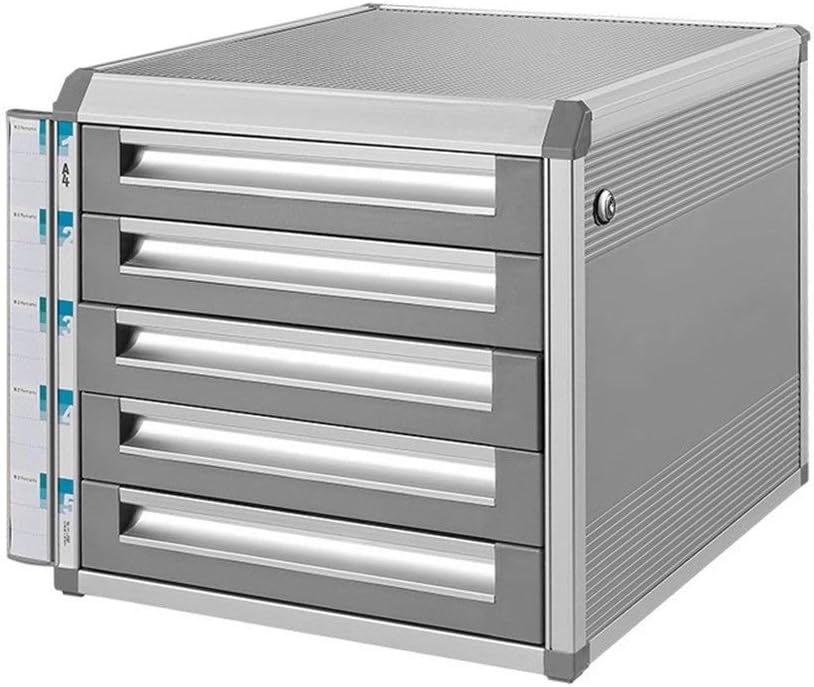 オフィスワゴン 現代のロックモバイルファイルキャビネット5引き出しアルミ合金オフィスデスクトップストレージ 書庫 オフィス 会社 学校 事務所 書類保管庫 袖机 (Color : Silver Si｜Funny Life 店 28,790円