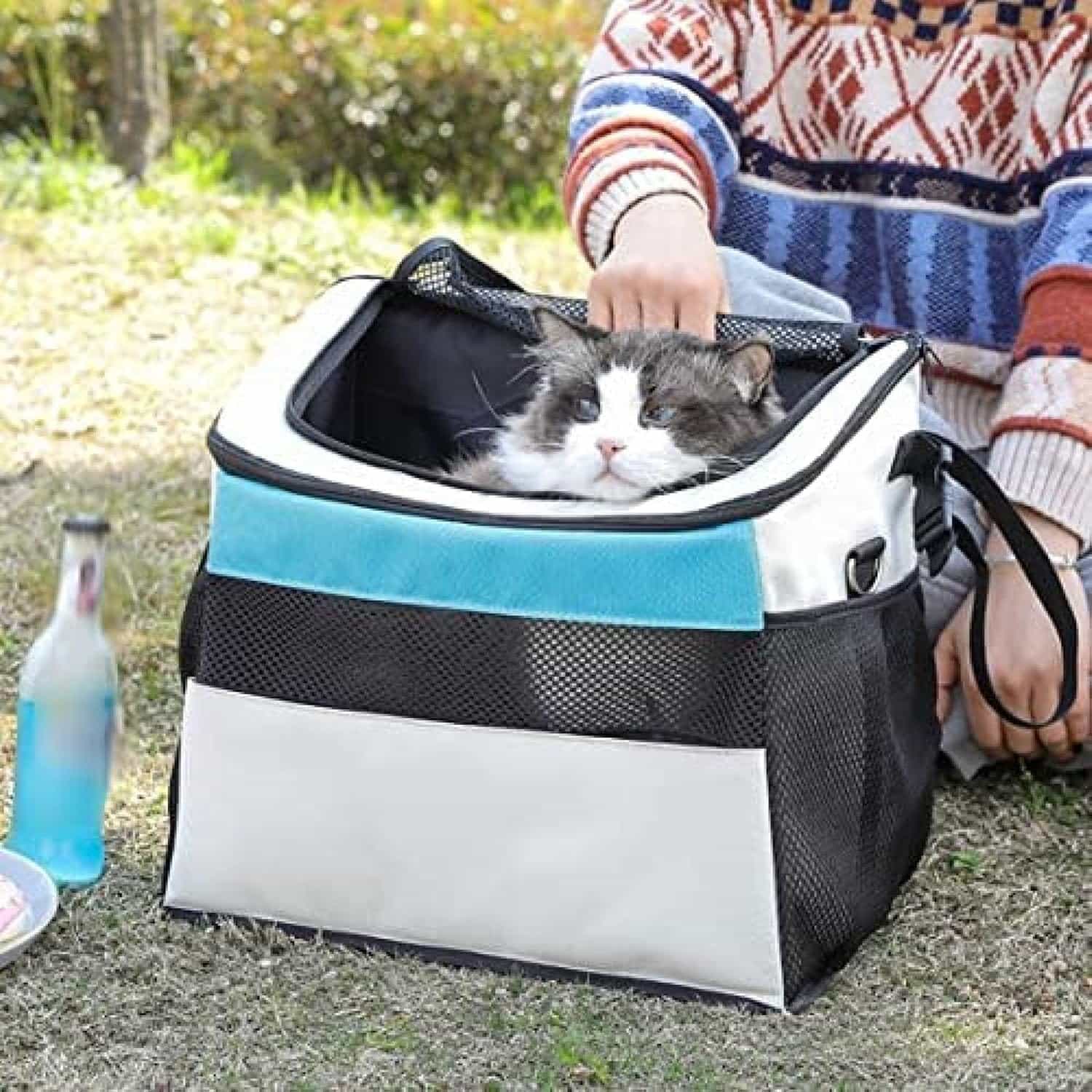 自転車用 37*25*35cm 犬 猫 ペットキャリー バッグ 超小型犬 小型犬 うさぎ ペット用 キャリー バッグ ペットショルダーバッグ 自転車アウトドア 折りたたみ 脱着式 自転車カゴ 通勤 キ｜Funny Life 店