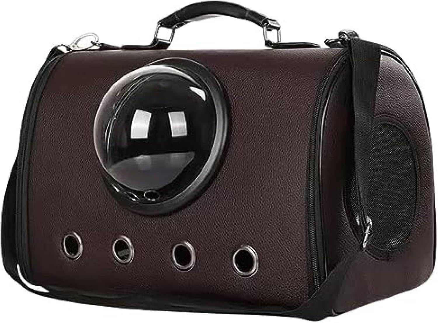 猫 キャリー バッグ 手提げ キャリー ショルダー 3WAY 猫リュック 中大型猫用 小型犬用 兎用 ペットキャリー PUレザー 2種類の窓付き 通気性 飛び出し防止 軽量 防災 旅行 避難用最適 大|Funny Life 店