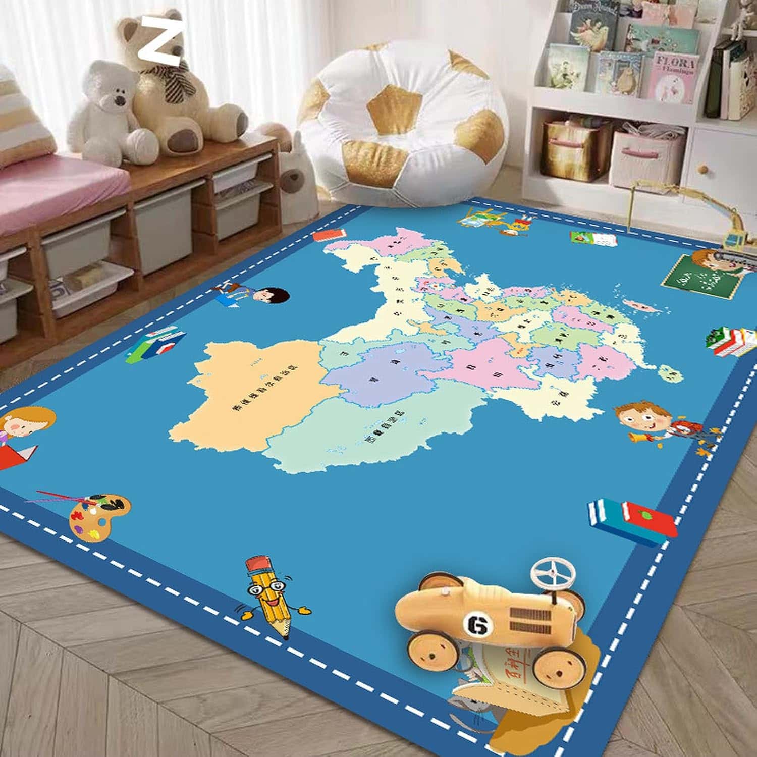 遊びマット 子供ゲームパッド 数字柄 道路交通 プレイマット カーペット 防音 防汚 洗える 抗皺不熱 床暖房対応 ベビーや子供の部屋 早期教育 寝室 保育園 幼稚園 床暖房対応 160*230cm｜Funny Life 店