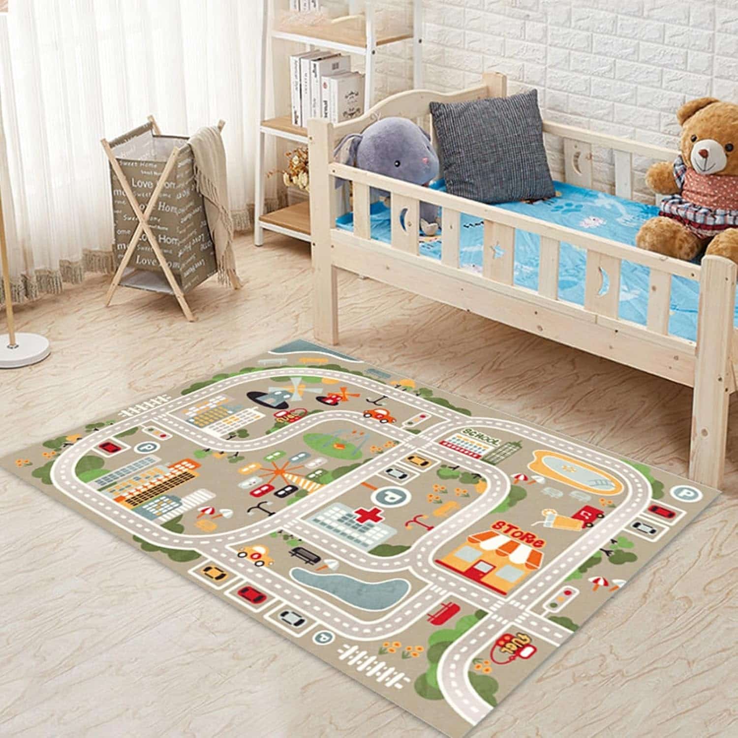 赤ちゃん ベビー プレイマット 遊びマット 道路 教育玩具 早期教育 大判 140/200cm 子供用 防汚 ずれない 保温性 耐磨耗性 柔軟 防音 水洗い 家庭用 子供部屋 寝室 居間 ホール ベッ｜Funny Life 店