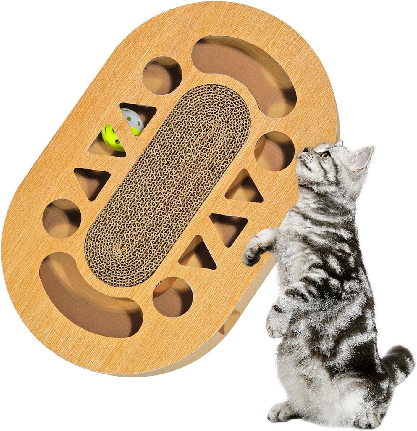 猫の爪とぎボード | 室内猫用爪とぎパッド - 退屈を和らげる両面デザインのボール紙製スクラッチパッド