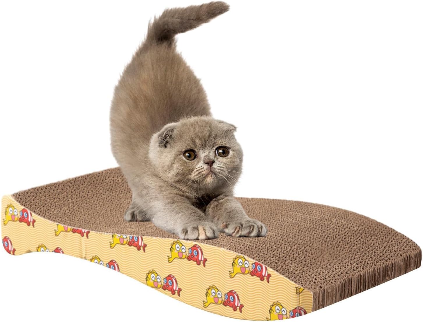 猫のスクラッチ段ボール - 写真猫用両面爪とぎマット | 猫、子猫用の多用途波形猫床スクラッチパッド、ソファカーペット、家具、ソファを保護