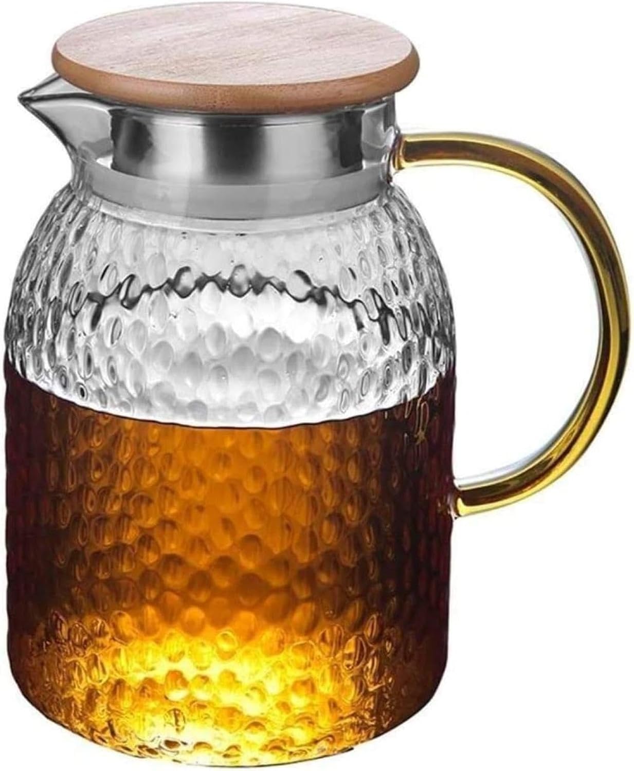 ティーポット 急須 クリーンにアイスティーコーヒー牛乳やフルーツジュース簡単に最適を埋めるためにクリーン簡単にティーポットカップガラスジャグふたアイスティーポット簡単 (Size : 11.5x15c｜Funny Life 店