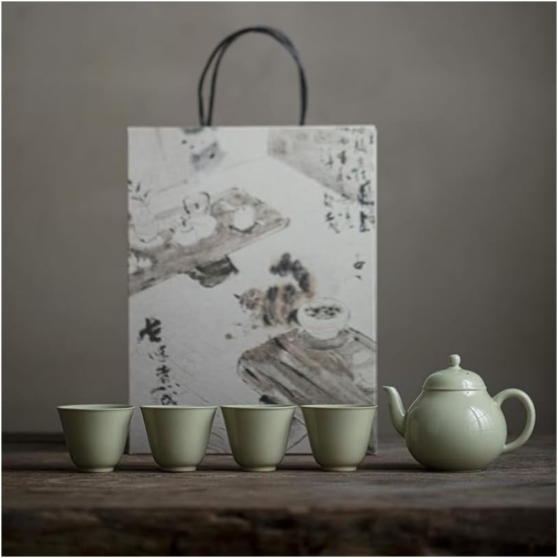 ティーセット品茗杯 陶器製ティーセット 番茶器セット 急須 湯呑みセット 茶器揃 陶磁茶具セット 茶器 茶皿 来客用 茶器セット 陶磁 お茶出し 煎茶碗 茶筒 本製 日本茶 父の日のプレゼント プレゼ｜Funny Life 店