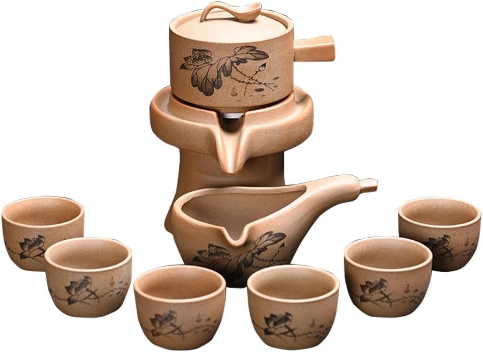 ティーセット 茶道道具 湯呑みセット 急須セット 陶磁器 茶器セット 中国茶器 茶器揃 自動レイジーティーセット ティーセットーカップシンプルな和風 お茶セットホーム おしゃれ 業務用 お店用 家庭用