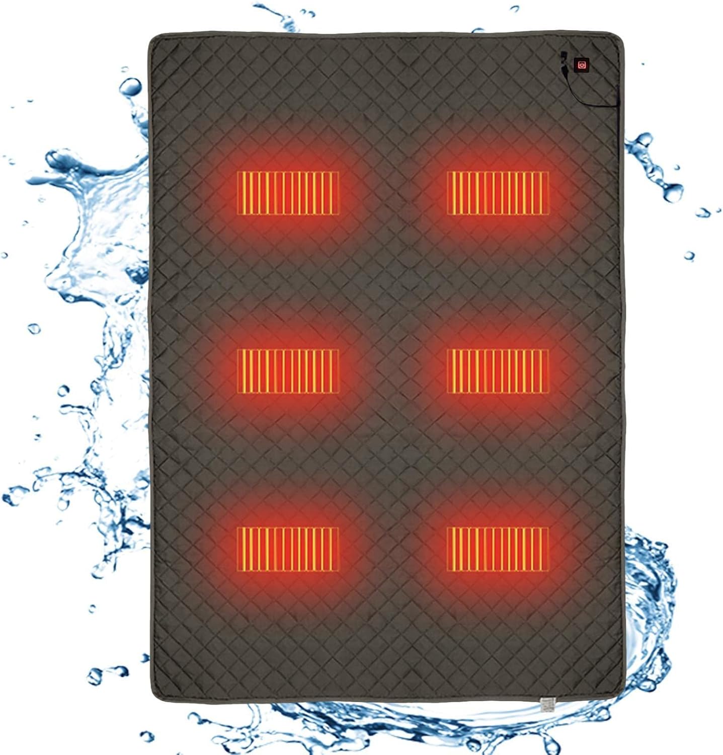 寝袋用発熱パッド シュラフホットマット 電気毛布 USB毛布 電気ブランケット 電気敷き毛布 モバイルバッテリー給電 USB給電タイプ 6つヒーター内蔵 寝袋冬用キャンプ発熱マット 冬用 ひざ掛け 秋｜Funny Life 店