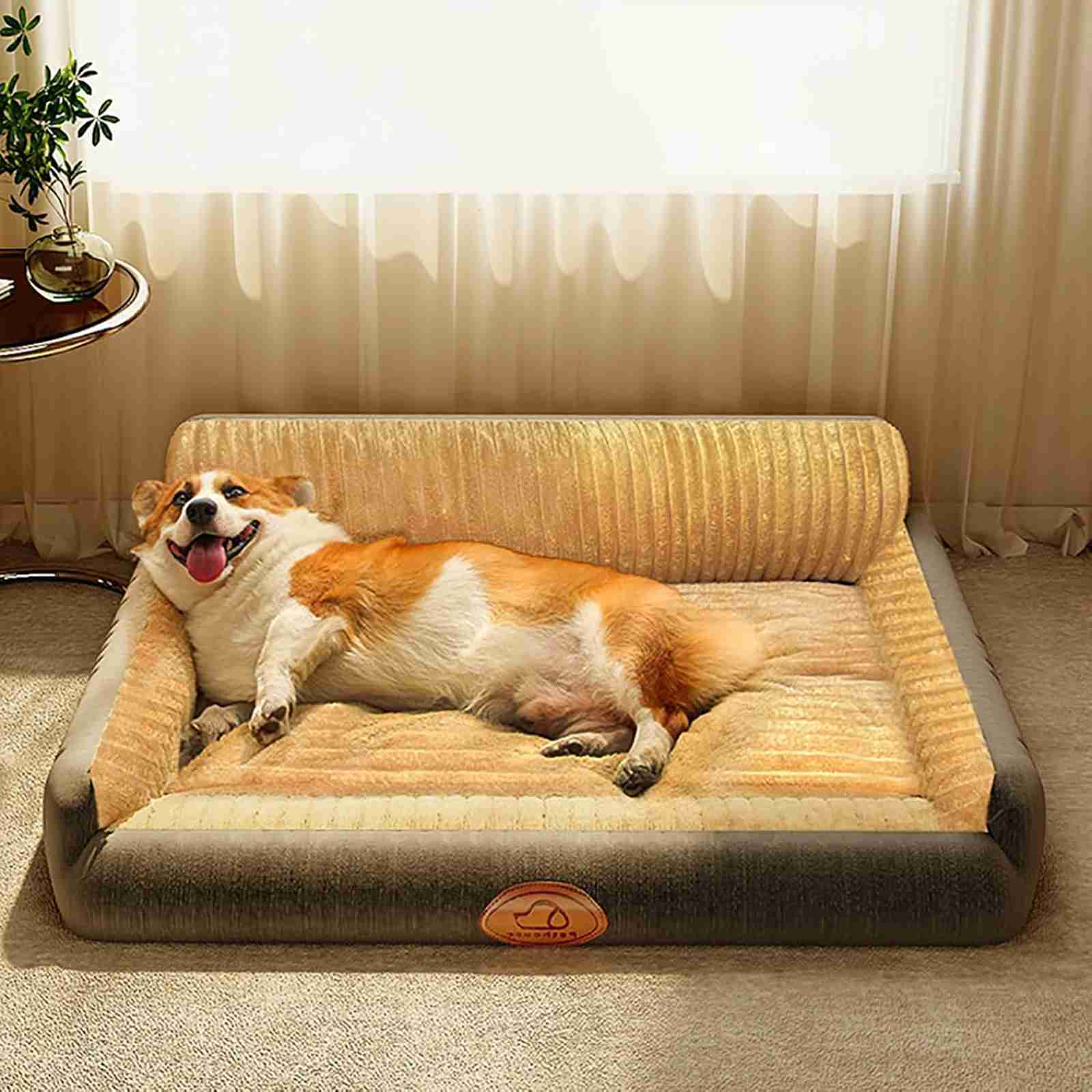 ペットベッド 犬ベッド 猫ベッド クッション ペットソファー マット 正方形ペットベッド 滑り止め 通年 丸洗い 小型犬 中型犬 洗える ペット用 ベッド (Color : GRAY Size : 12,326円