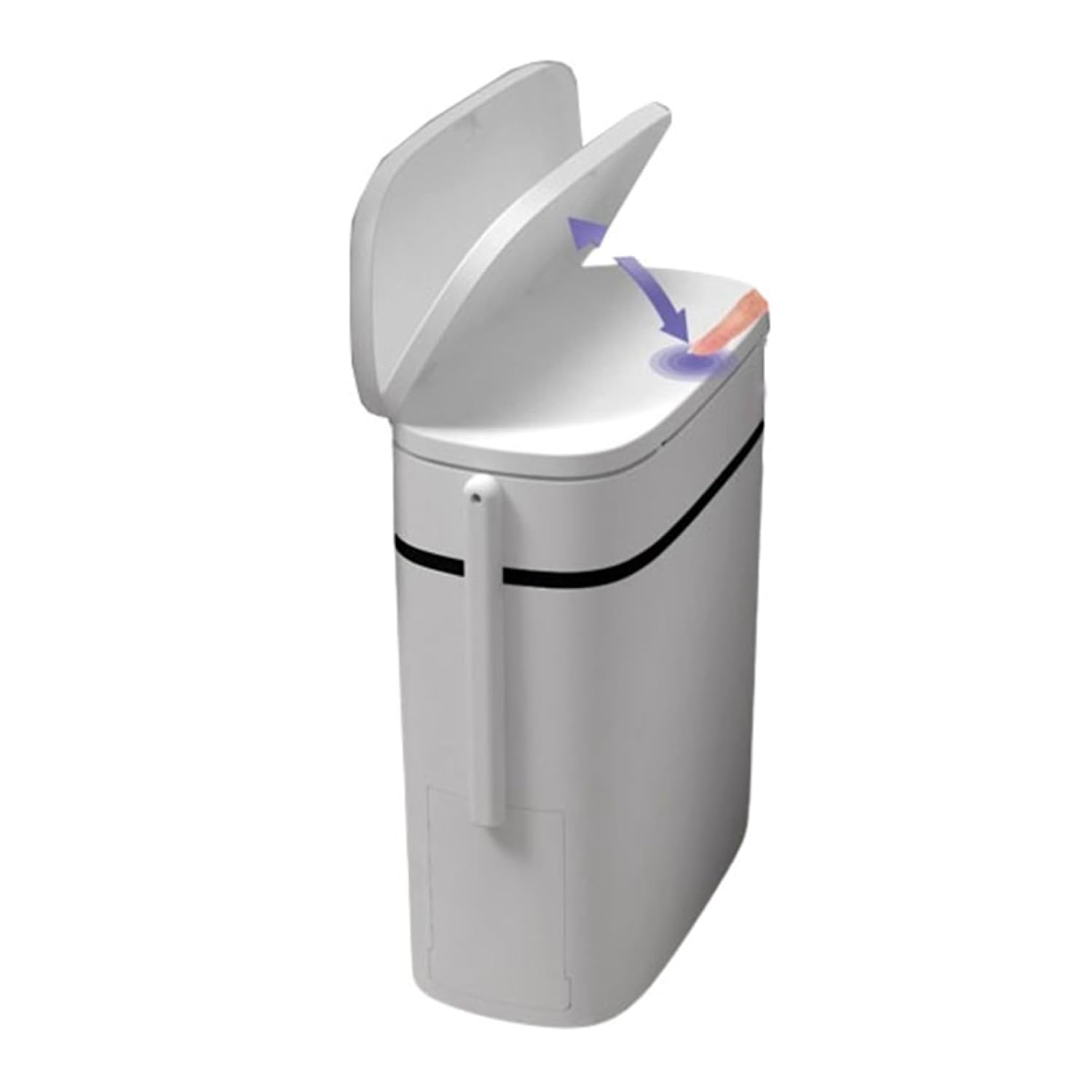 ゴミ箱 ふた付き 14L ダストボックス 角型 プッシュ式 ごみ箱 スリム おしゃれ 抗菌 消臭 密閉 音無し トイレ 浴室 プラスチック