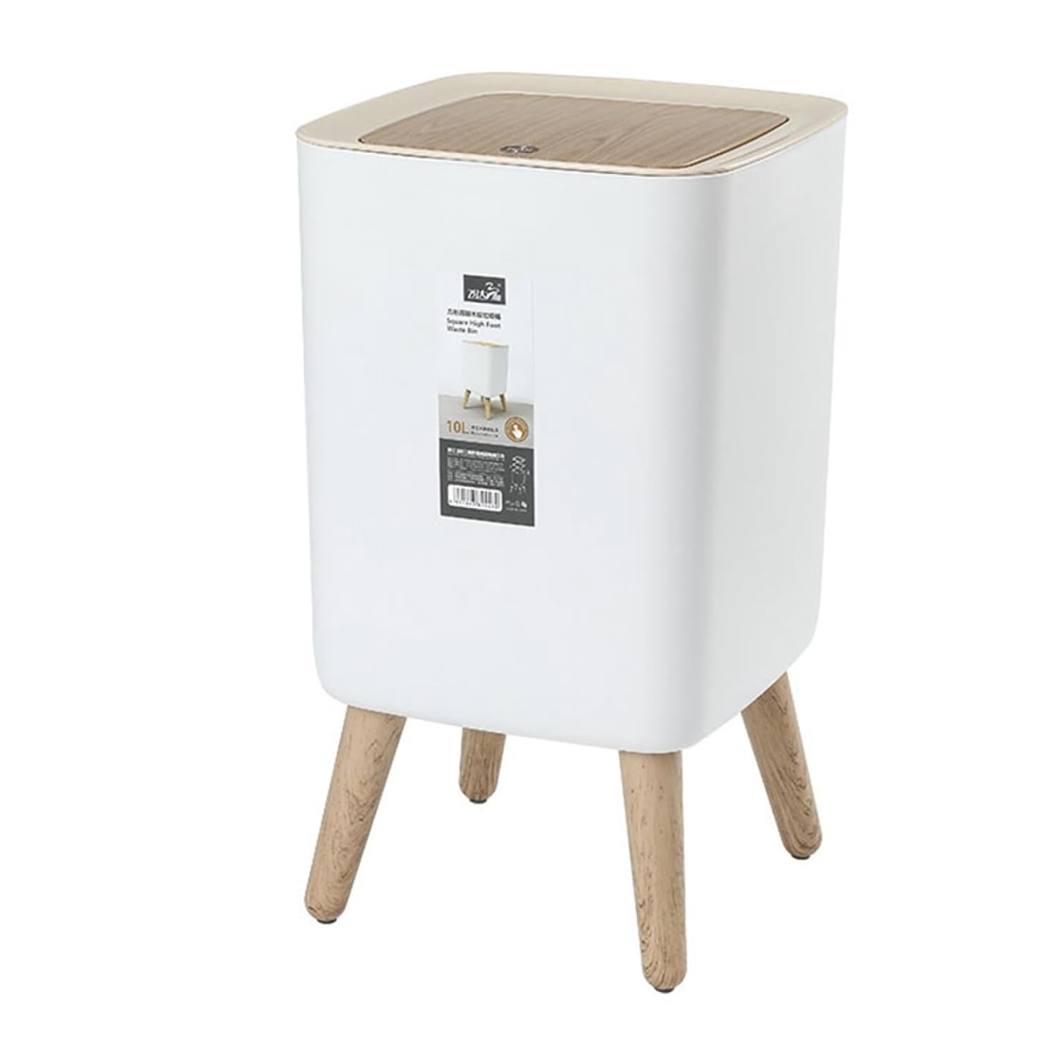 ゴミ箱 ふた付き 10L ダストボックス 角型 プッシュ式 ごみ箱 スリム おしゃれ 抗菌 消臭 密閉 音無し 部屋 キッチン リビングルーム トイレ 浴室 オフィス用 プラスチック