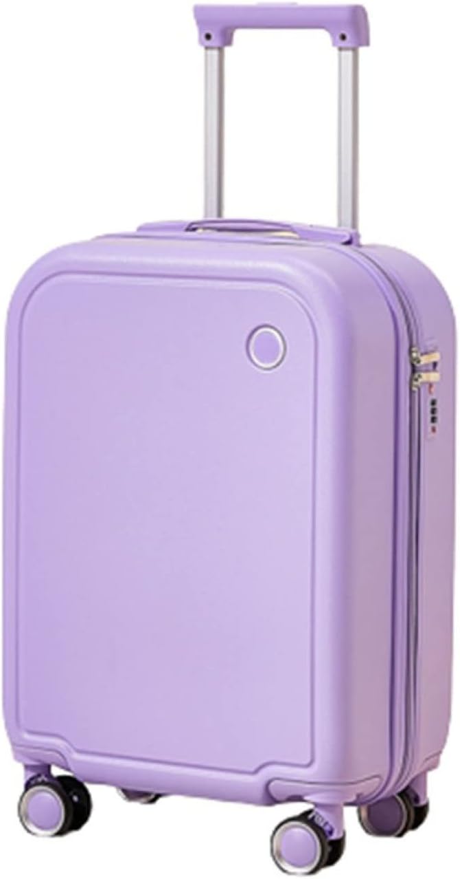 スーツケース キャリーケース 機内持ち込み 35L キャリーバッグ ファスナー式 超軽量 小型 耐衝撃 静音 ダブルキャスター 360度回転 旅行 ビジネス 出張 パープル Sサイズ（1-3泊）｜Funny Life 店