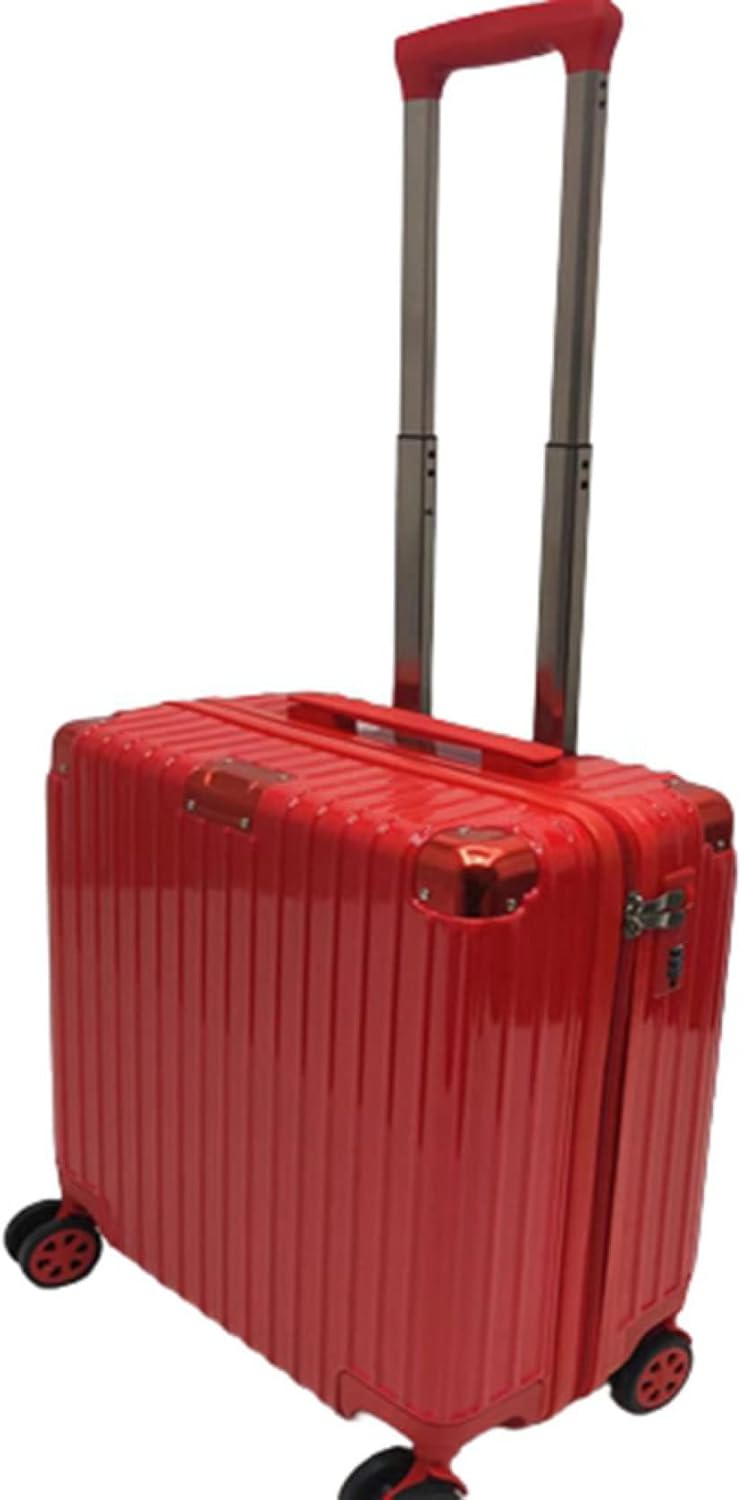スーツケース キャリーケース 機内持ち込み 30L キャリーバッグ ファスナー式 超軽量 小型 耐衝撃 静音 ダブルキャスター 360度回転 旅行 ビジネス 出張 レッド SSサイズ（1-2泊）