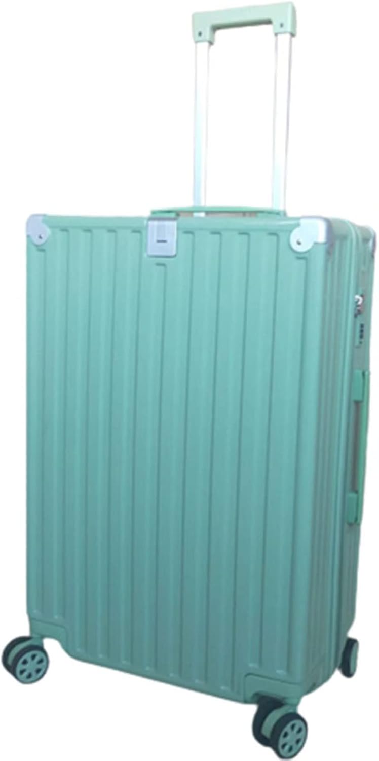 スーツケース キャリーケース 50L キャリーバッグ ファスナー式 超軽量 大型 耐衝撃 静音 ダブルキャスター 360度回転 旅行 ビジネス 出張 グリーン Mサイズ（3-5泊）
