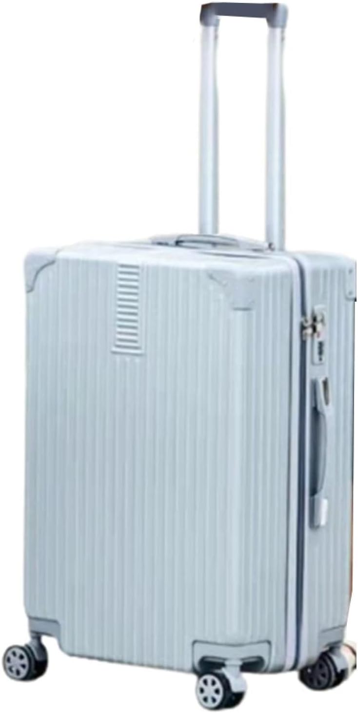 旅行バッグ 持ちはこび容れもの 45L キャリーバッグ チャック式 超軽さ 大型 耐衝撃 静音 ダブルキャスター 360度回転させる 旅する 商行為 出張 しろがね色 M大いさ（3-5泊） スーツケース・キャリーバッグ-バッグ-バッグ・小物・ブランド雑貨