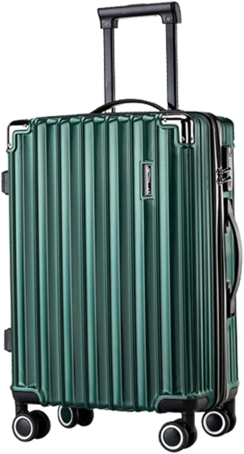 スーツケース キャリーケース 65L キャリーバッグ ファスナー式 超軽量 大型 耐衝撃 静音 ダブルキャスター 360度回転 旅行 ビジネス 出張 グリーン Lサイズ（6-8泊）｜Funny Life 店