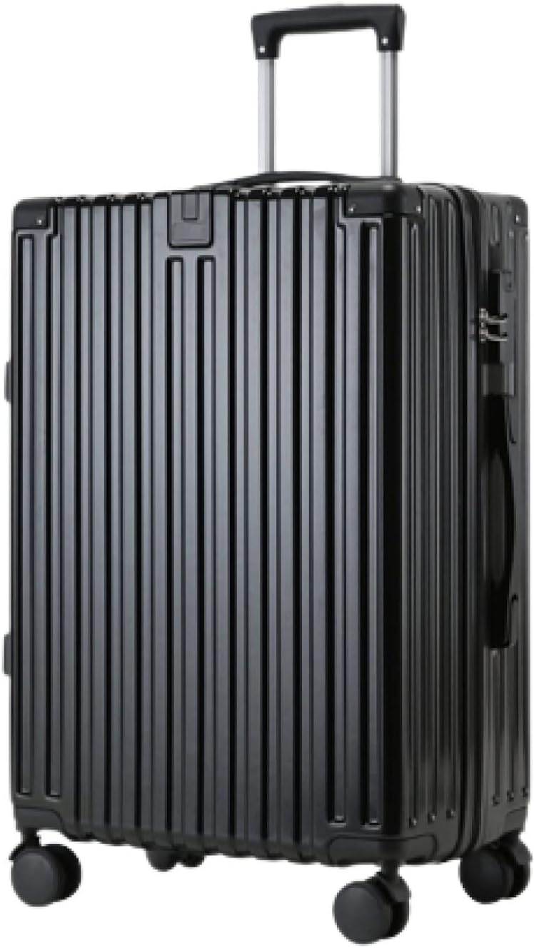 スーツケース キャリーケース 65L キャリーバッグ ファスナー式 超軽量 大型 耐衝撃 静音 ダブルキャスター 360度回転 旅行 ビジネス 出張 ブラック Lサイズ（6-8泊）
