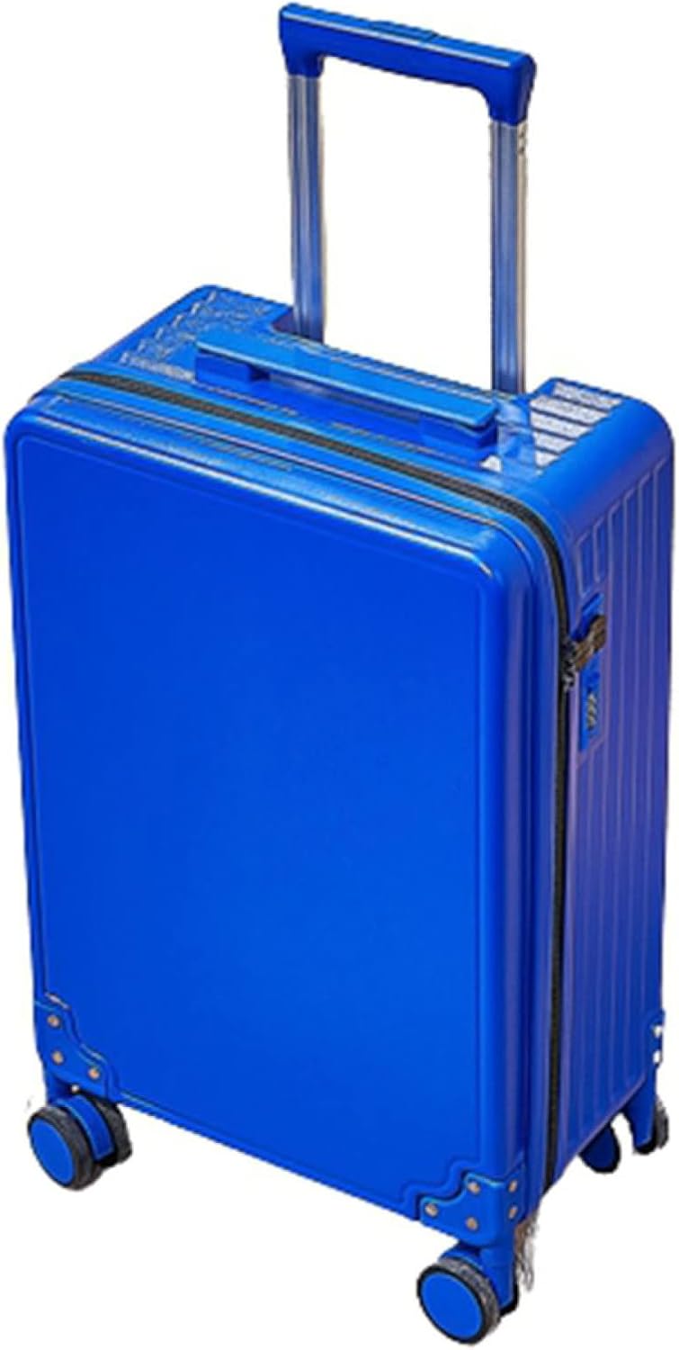 スーツケース キャリーケース 60L キャリーバッグ TSAロック搭載 ファスナー式 超軽量 大型 耐衝撃 静音 ダブルキャスター 360度回転 旅行 ビジネス 出張 ブルー Lサイズ（6-8泊）
