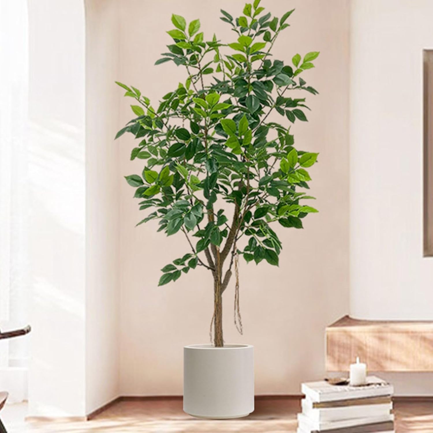 人工観葉植物 リアル ガジュマル 本物そっくり インテリアグリーン フェイクグリーン 大型 害虫駆除不要 枯れないグリーン 人工植物装飾 観葉樹 観葉植物 インテリアウェディング飾り ベランダ