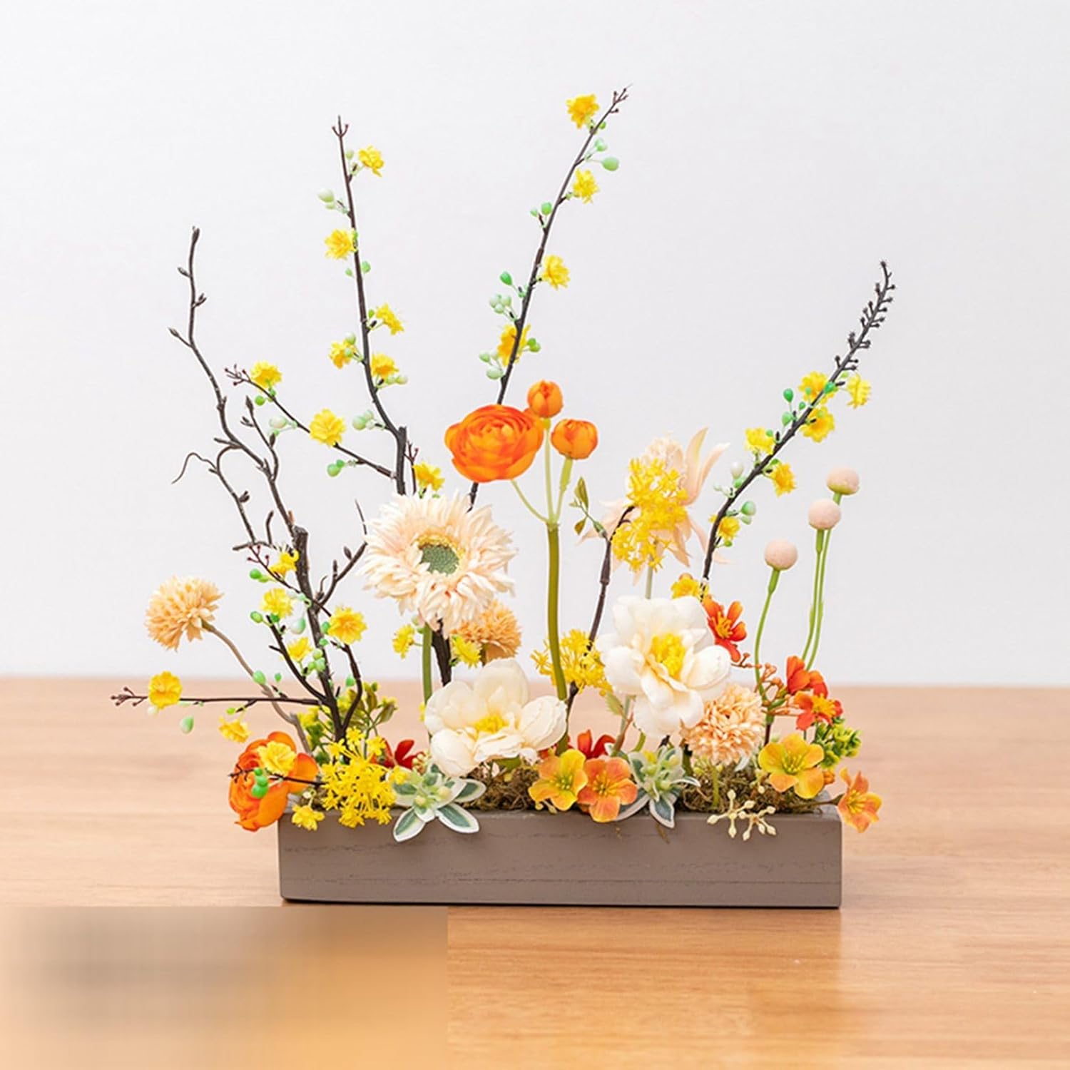 造花セット バラ 椿 牡丹 菊 キク 造花インテリア 木質 枯れない花 装飾花 アートフラワー 観葉植物 リアル 本物そっくり 枯れない ミニ花器 北欧風 ins おしゃれ プレゼント 飾り用 お見舞|Funny Life 店