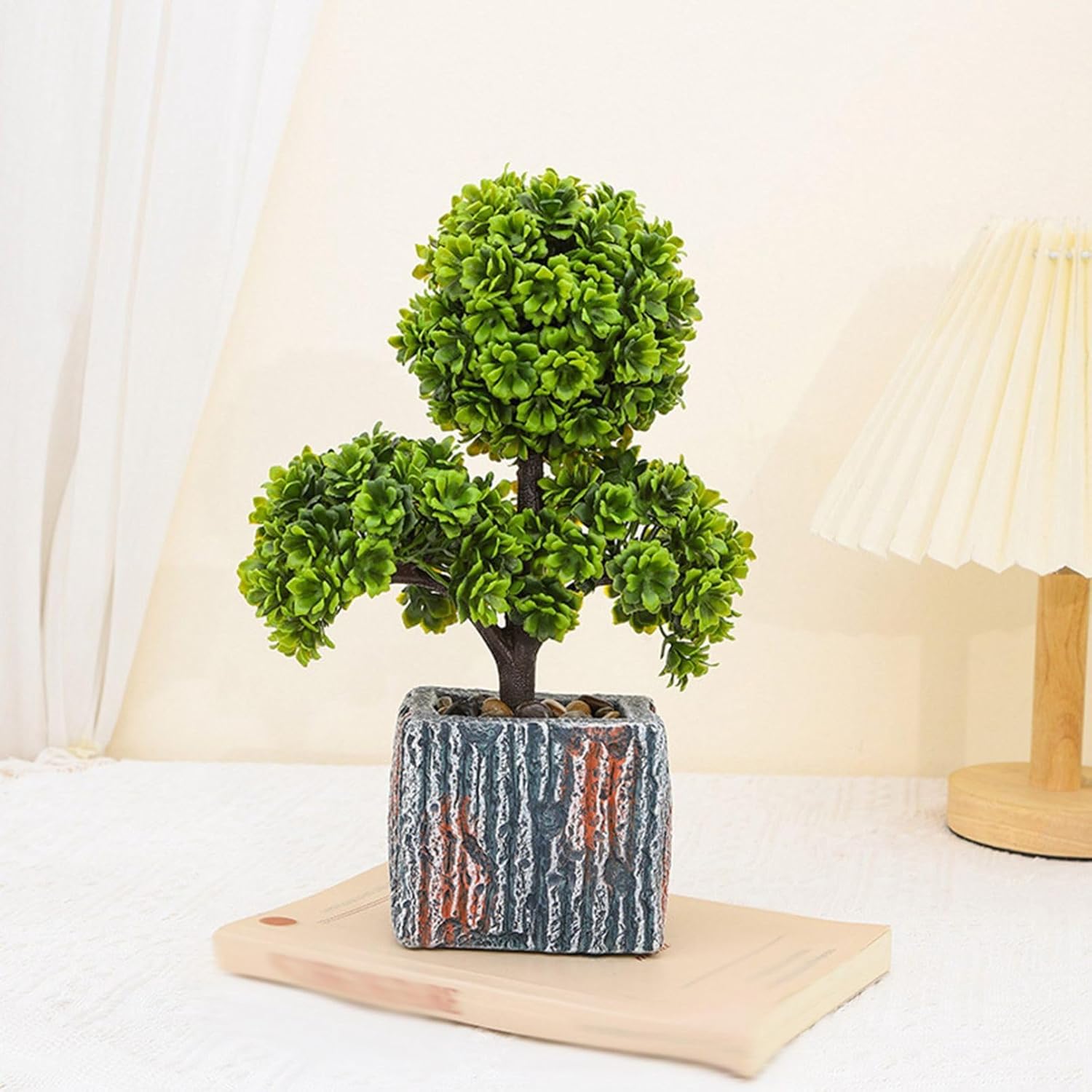 フェイクグリーン リアル ミニ観葉樹 グリーン植物ボール 人工観葉植物 インテリアグリーン 人工葉っぱ 本物そっくり 観葉植物 人工植物装飾 水やり不要 害虫駆除不要 植物装飾 事務所