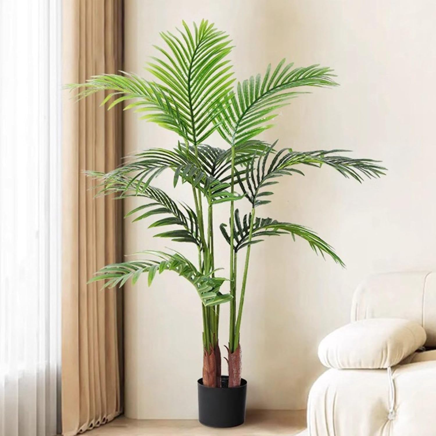 フェイクグリーン アレカヤシ リアル 観葉樹 鉢植え 人工葉っぱ 大型 ベランダ ガーデニング 本物そっくり 枯れないグリーン 人工植物装飾 インテリアグリーン お世話不要 ご挨拶 贈り ショップ