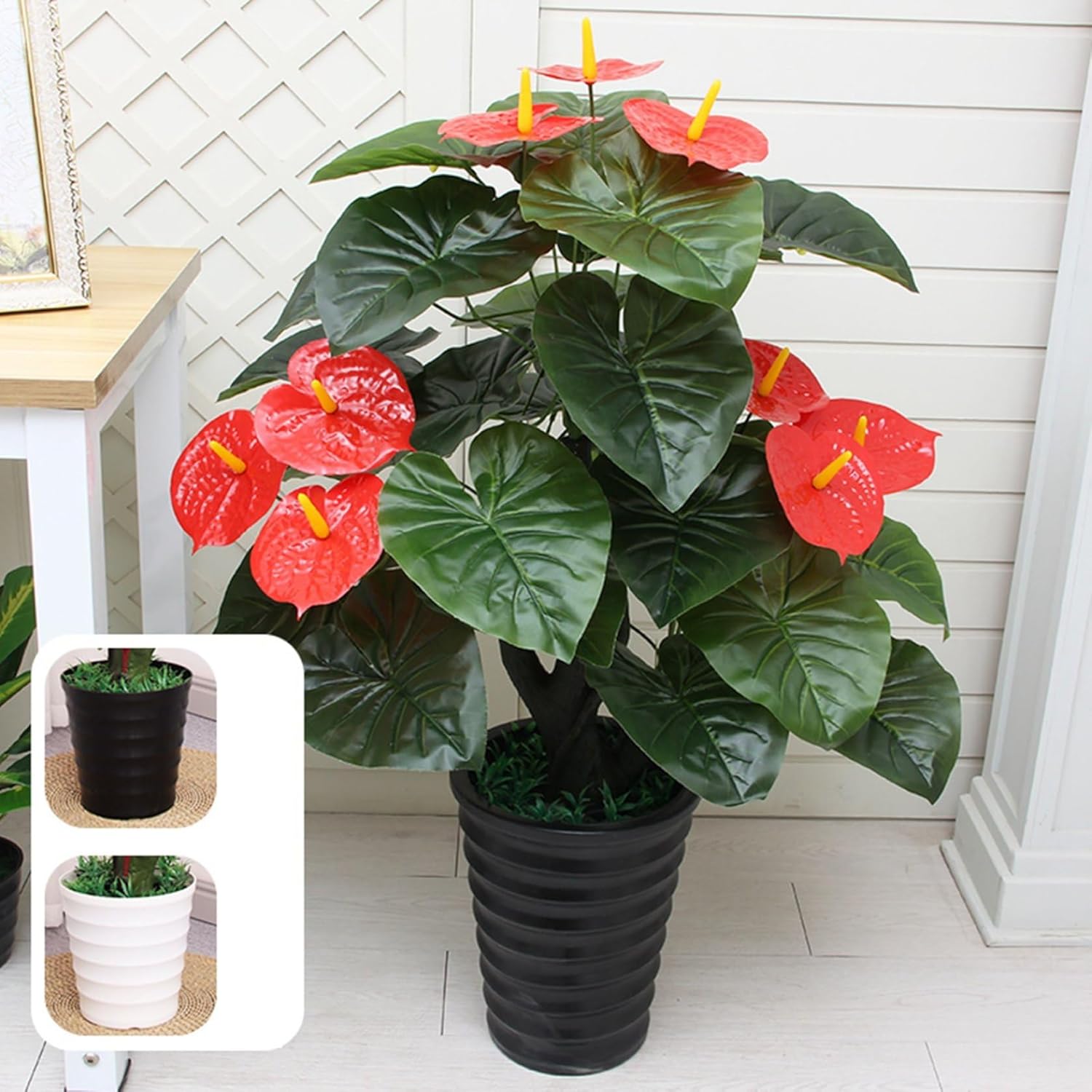 フェイクグリーン 枯れないグリーン バラ 人工観葉植物 インテリアグリーン モンステラの葉 リアル 本物そっくり 大型緑葉 人工植物装飾 観葉植物 北欧 アート ins リビングルーム 教室|Funny Life 店