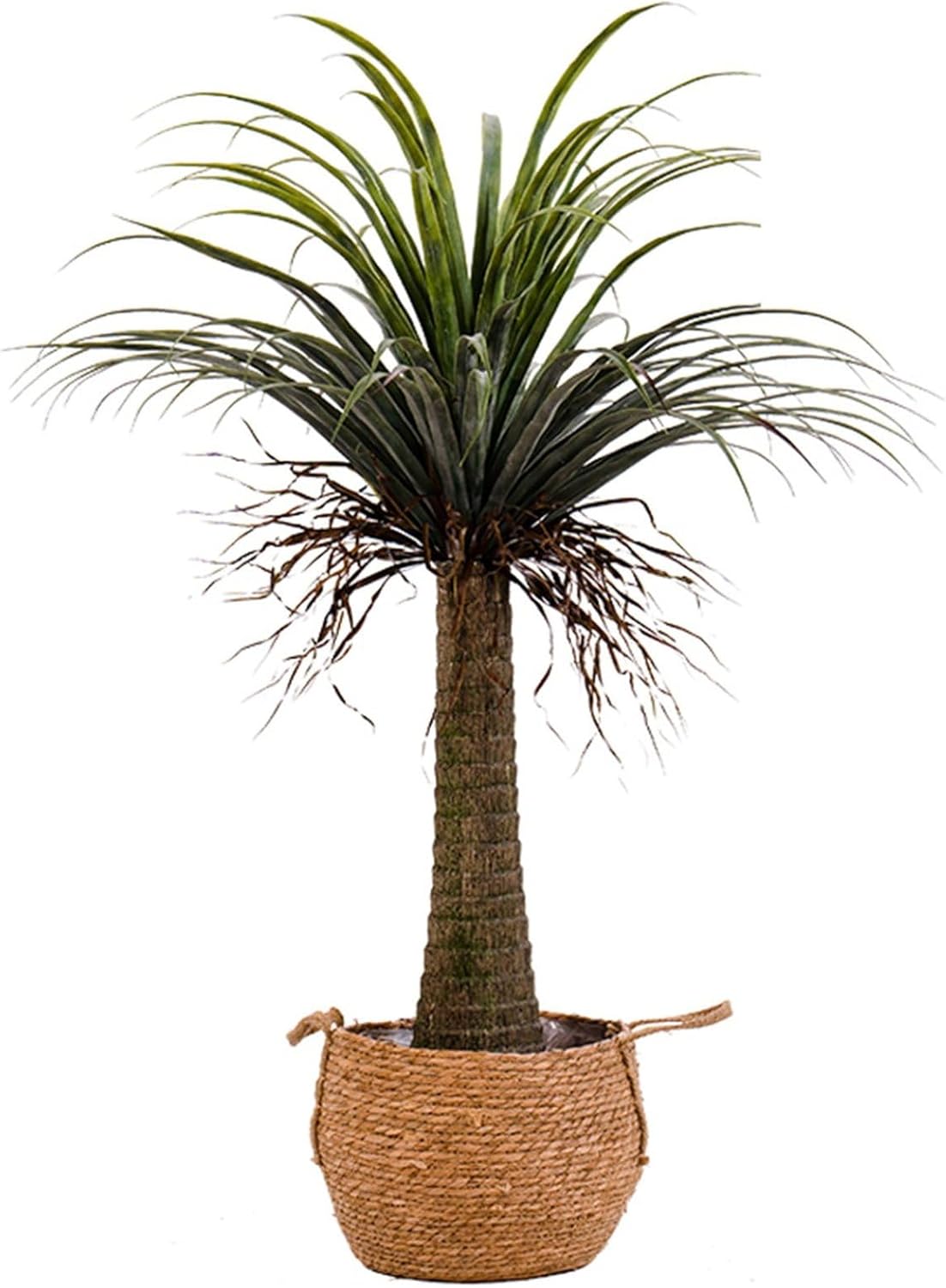 フェイクグリーン 花カゴ 人工葉っぱ 竜血樹 人工観葉植物 インテリアグリーン リアル 本物そっくり 大型緑葉 観葉樹 観葉植物 簡単世話いらず おしゃれ モダン 北欧 インテリア ベランダ ガーデン
