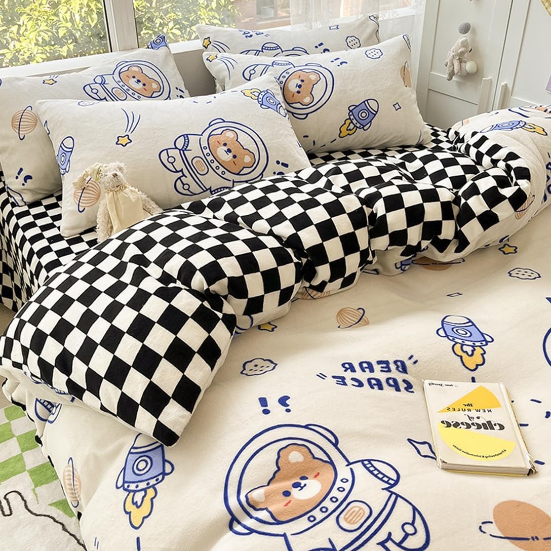 布団カバー シングル 3点セット 冬用 掛け布団カバー 可愛い 猫柄 フランネル 敷き布団カバー あったか シーツ ベッドシーツ 枕カバー 防寒対策 防ダニ 防臭加工 蓄熱機能 掛けふとんカバー 保温
