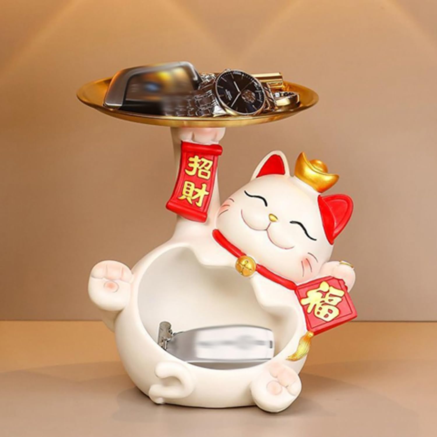 鍵置き 入り口・入口納める アニマルキーボウル 足がかり納める 猫 飾りつけ 刻みつけるかざり付ける お皿 創作的足がかり納める御盆 面白可笑しい 可愛らしい 縁起物 脂手工芸品工芸 多役立つこと 小物納める 棒紅照明ランプ かざり付ける品 砂糖漬け