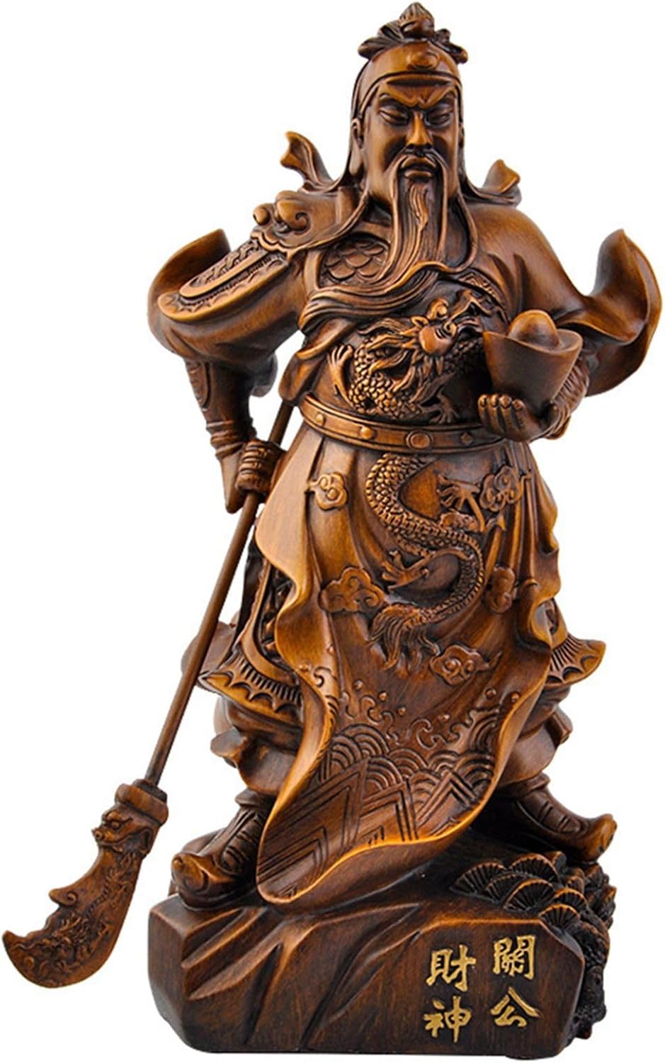 関羽像 武財神 関雲長 関帝像 関公像 仏像 神像 立像 置物 商売繁盛 風水グッズ 財運 開運 元寶 青龍偃月刀 三国演義 三国志 運気アップ 金運アップ 厄除け お守り オフィス 開店祝い 贈り物