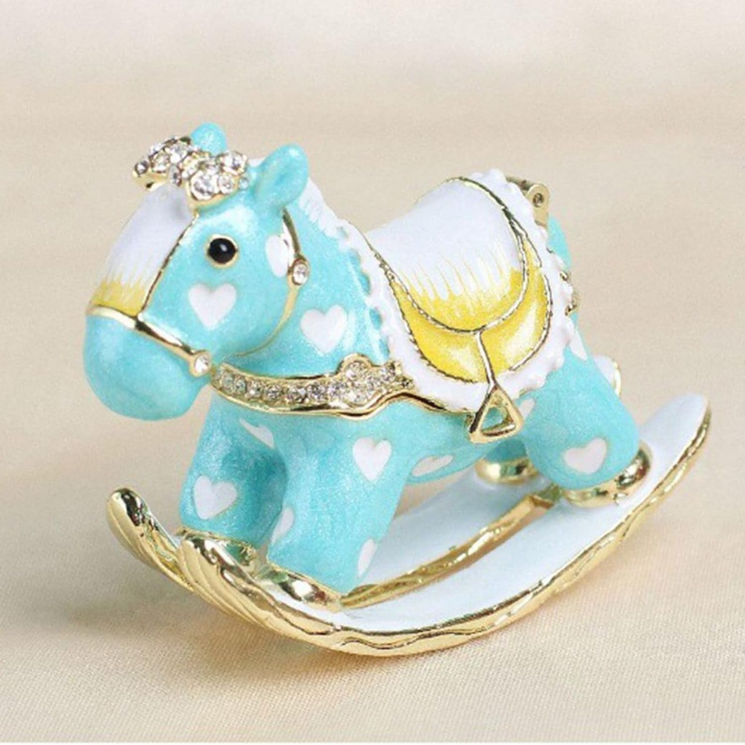 エナメルジュエリーボックス 小馬 かわいい トリンケットボックス おもちゃ 小物入れ ミニチュア収納ケース 置物 工芸品 卓上装飾品 コンパクト プレゼント ギフト 結婚式 記念日 ホームデコレーショ