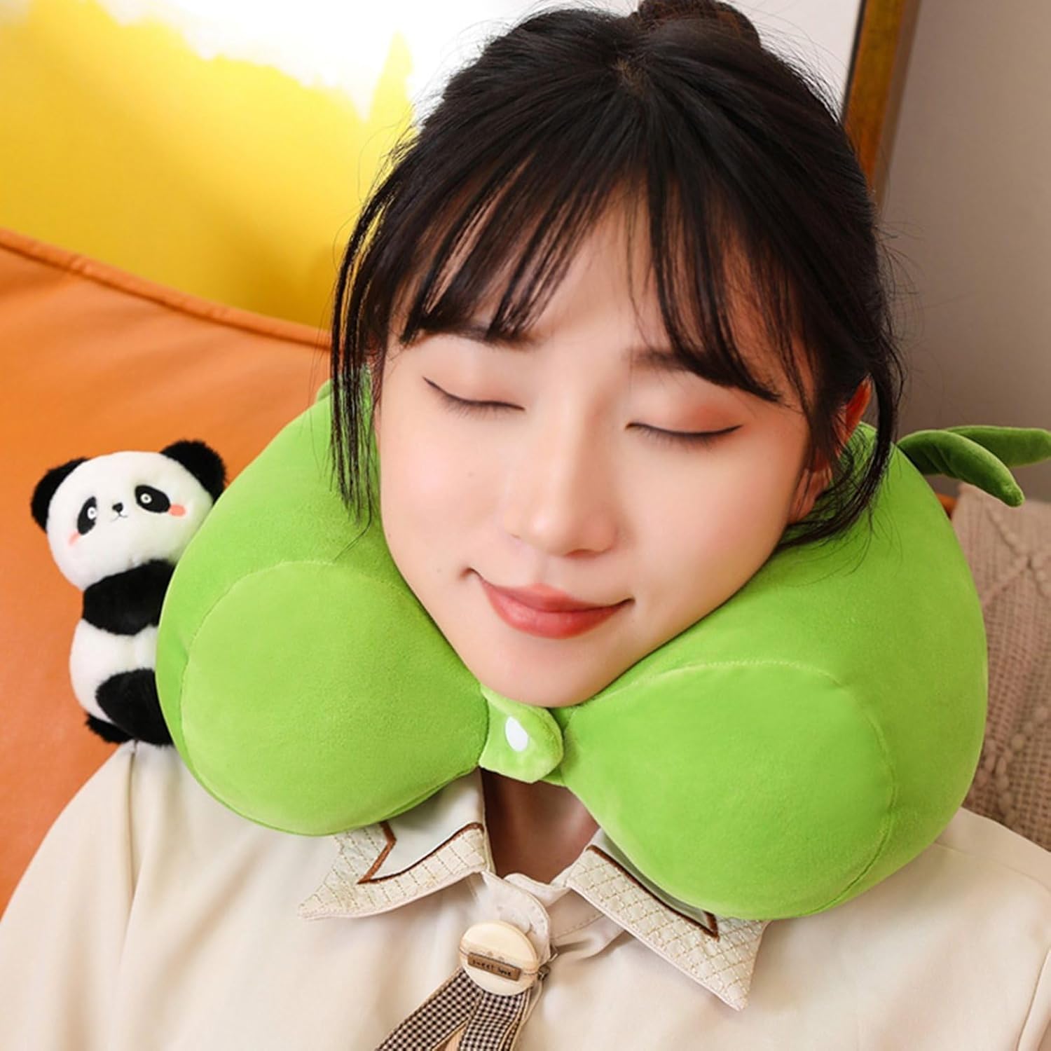 竹の抱き枕 ぬいぐるみ 首枕 竹筒 パンダ おもしろ 添い寝枕 横向き寝枕 ロング 長い 縫い包み パンダの人形 お祝い ギフト プレゼント インテリア飾り ストレス解消 柔らかい ふわふわ 女の子|Funny Life 店