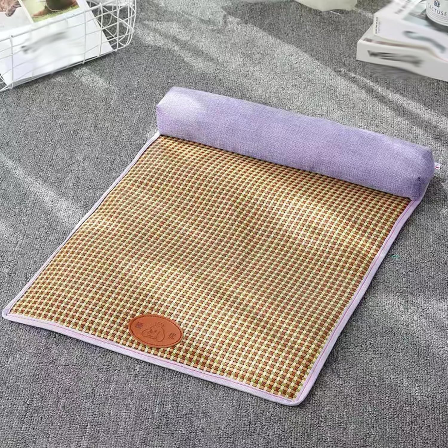犬 ベッド 猫 ベッド スクエア型 やんわり 夏用 ペット ベッド 枕付き 冷感 ペット マット 滑りにくい裏生地 室内用 お手入れ簡単 耐え噛み 暑さ対策 涼しい クール 小動物 家 ペットクッショ