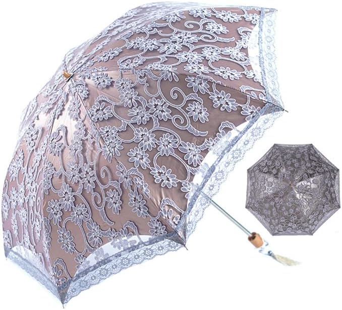 晴雨兼用 日傘 折りたたみ 遮光 UVカット 紫外線遮蔽率99% レース 刺繍 立体な花柄 軽量 手開き傘 遮熱効果 刺繍傘アンチ紫外線サンシェードサン傘