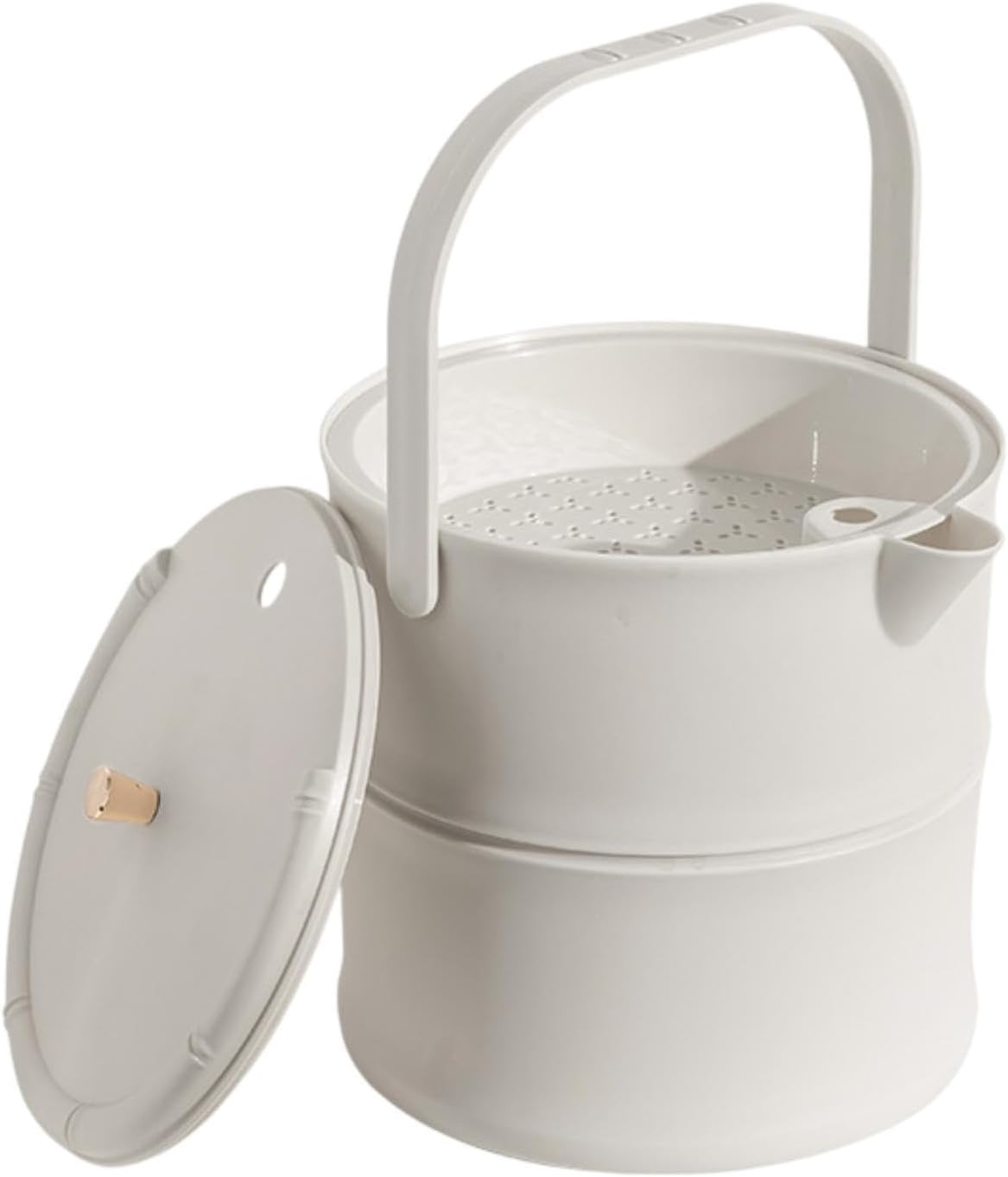 ティア廃棄物バケツのごみ式の缶の缶テーブルアクセサリーは、簡単に清掃可能なポータブル廃棄物ビンコンテナティードレナージバケツ 白