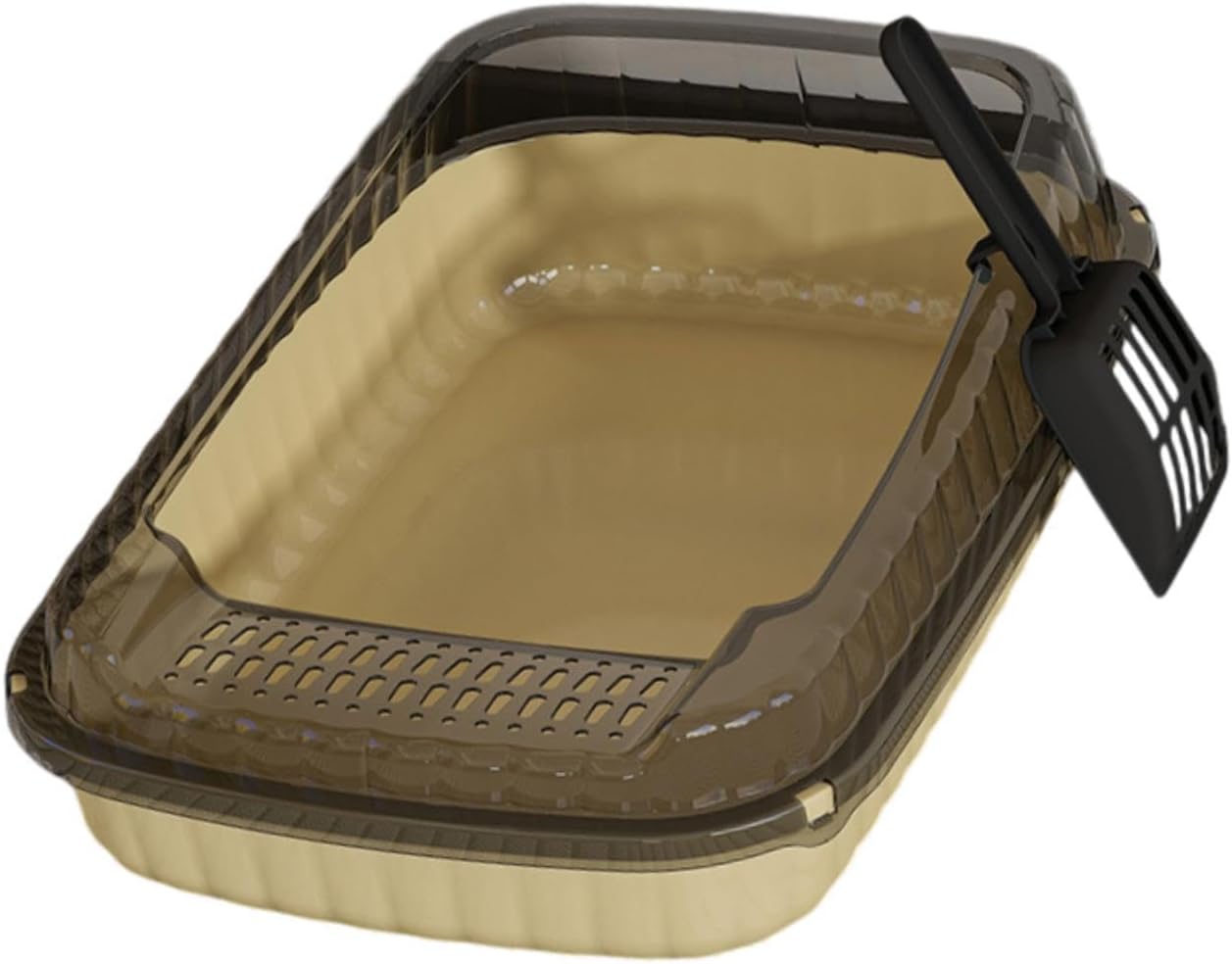 猫のごみ箱オープントップペットのリッタートレイ子猫トイレット猫のトイレ屋内猫用 明るい黄色