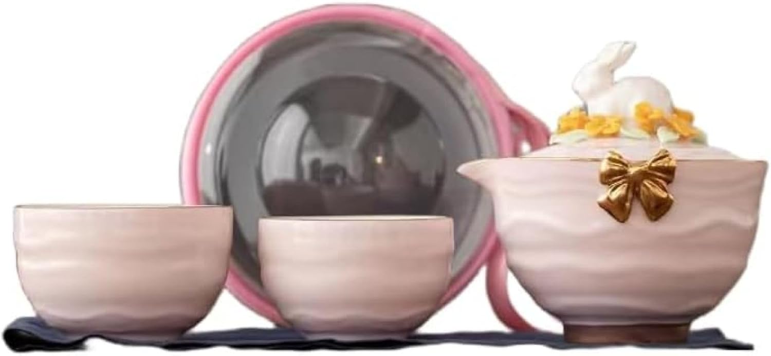 ティーセット 中国茶器セット 携帯ティーセット ティーカップセット 旅行用急須とティーカップ 旅行/お出かけ 紅茶/ピクニック/キャンプ/登山に最適 おしゃれ クリエイティブティーセット 家庭用 プレ