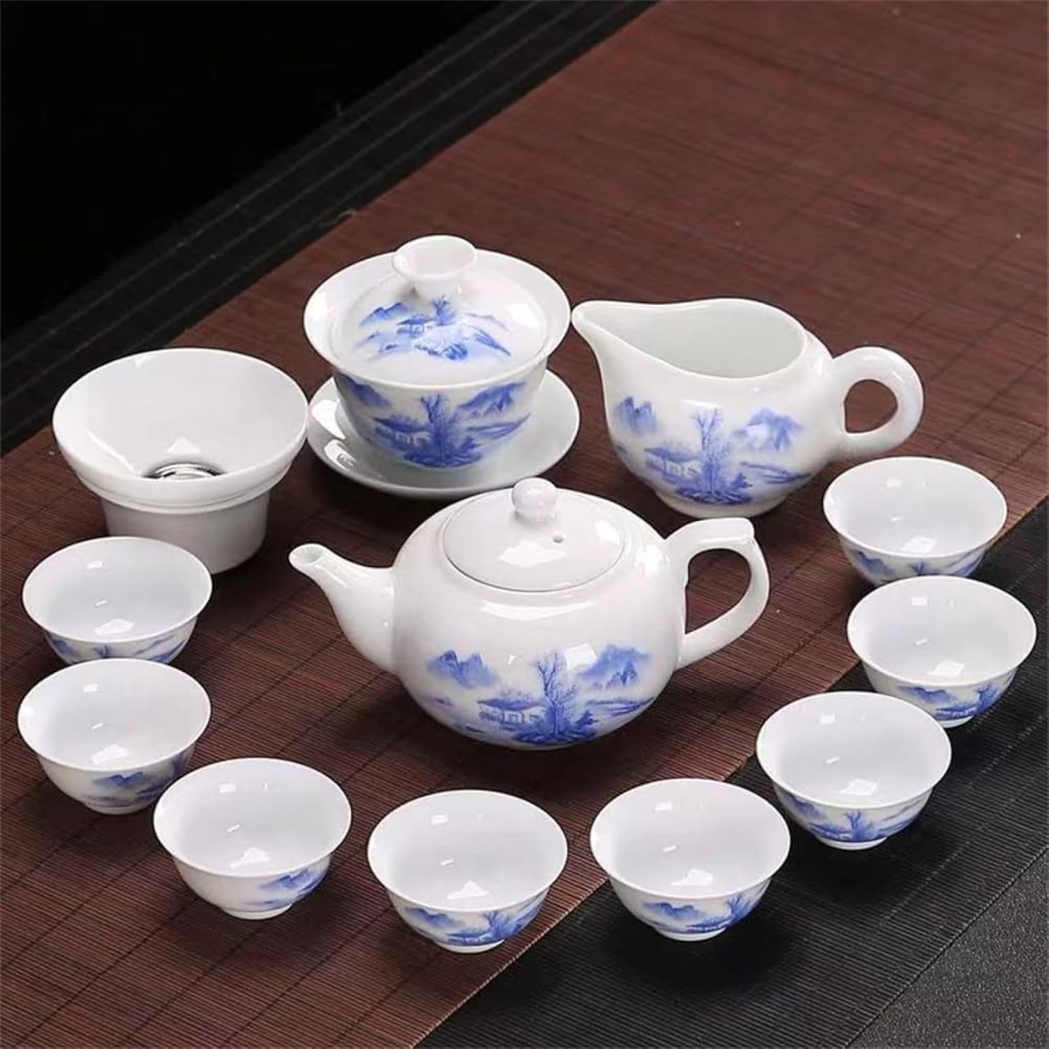 ティーセット 中国茶器 茶器 紅茶の葉 中国茶器仕掛ける中華民国茶器仕掛ける 急須仕掛ける自動小銃瀬戸ものティーポットとティーカップセットトラベルティーセット 成年者の利得のティーセット