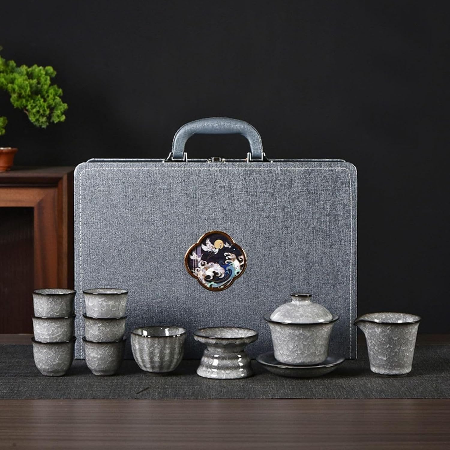 茶具セット ティーセット 和風急須 急須 湯呑みセット 急須 セット 番茶器セット 茶器 茶皿 茶器乾燥ティートレー 茶器揃 陶磁茶具セット 収納バッグ付き 自宅用 ギフトボックス お出かけ用 家庭用