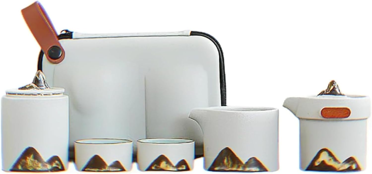 旅する用 持ちはこぶ式 茶道 ティーポット 茶器仕掛ける セラミックス 急須仕掛ける 湯呑み仕掛ける 持ちはこぶ納める 耐熱 旅する茶具 ティーセット 急須 茶器 瀬戸もの 茶皿 優勝杯 納める御徒面子付き添い人 肉体労働者茶 お出かけ用
